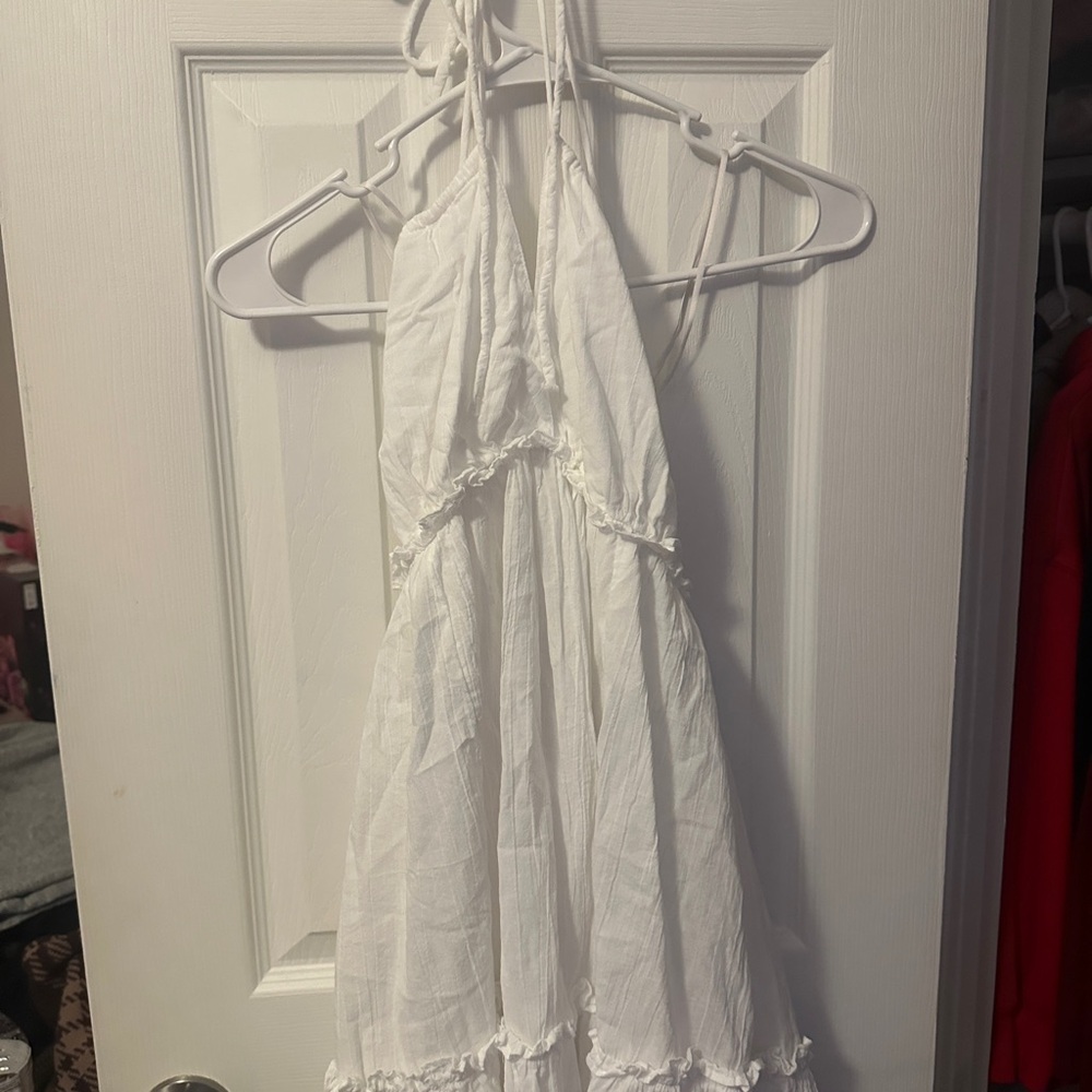 H&M White Halter Dress